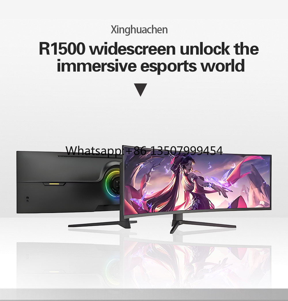 Gaming Monitor Curved - Monitor Ultra Ancho de 49 Pulgadas
