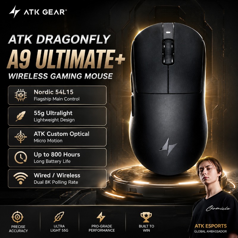 Ultimate Esports Gaming - Ratón para juegos ATK Dragonfly A9
