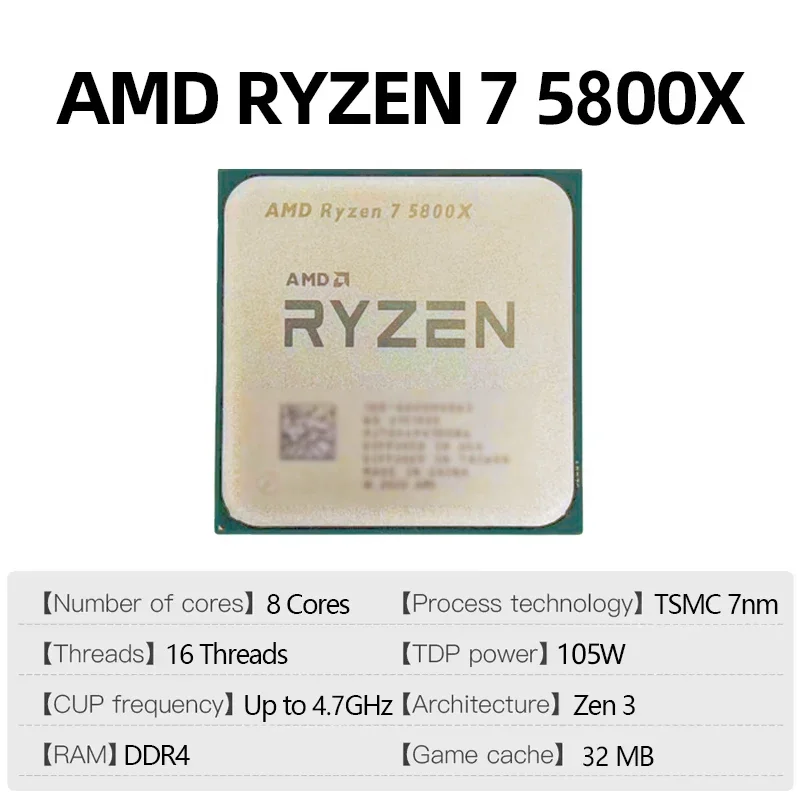 Procesador AMD R7 5800X para E - Esports Y Gaming reseña y precio