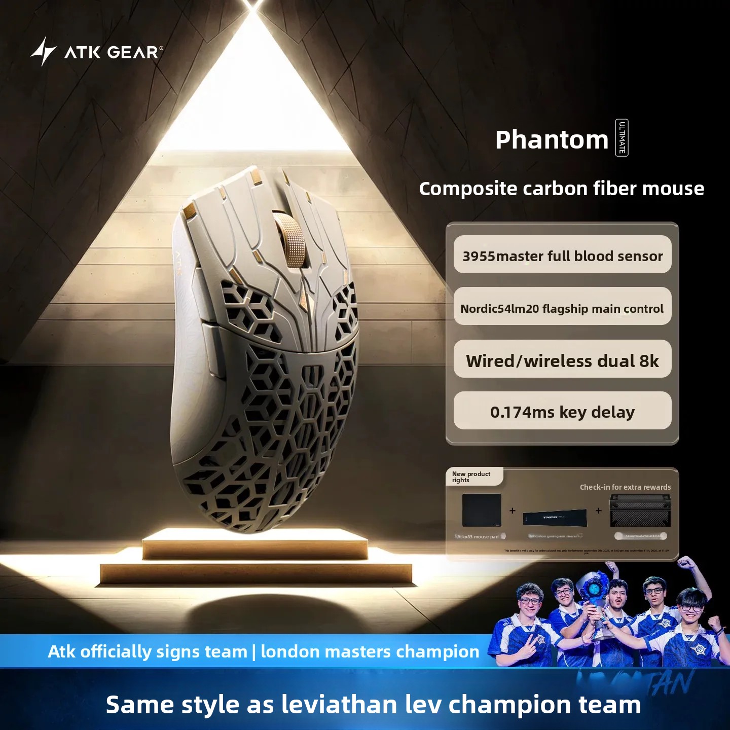 Ratón para juegos ATK Phantom  - Ultimate Esports Gaming reseña y precio